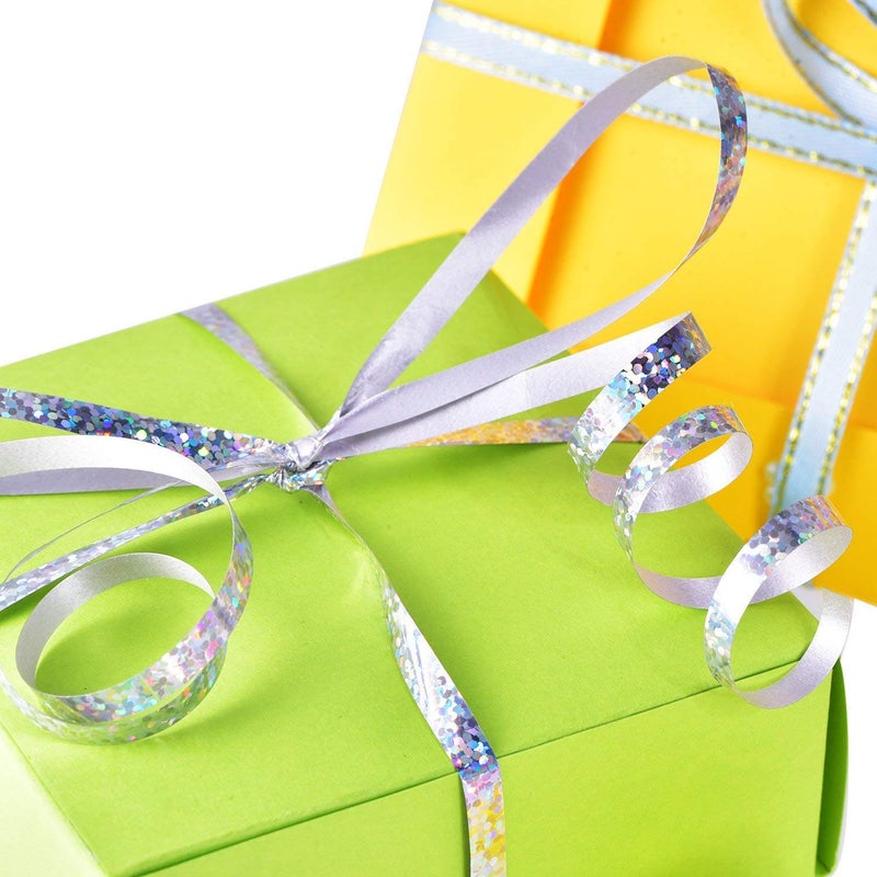 BEISHIDA 500 Yards Silver Ribbon Curling Crimped, Balloon String Shiny Metallic Roll for Gift Wrapping Ribbon for Birthday Party Festival Art Craft Decor Florist Flowers Decoration - Image 5